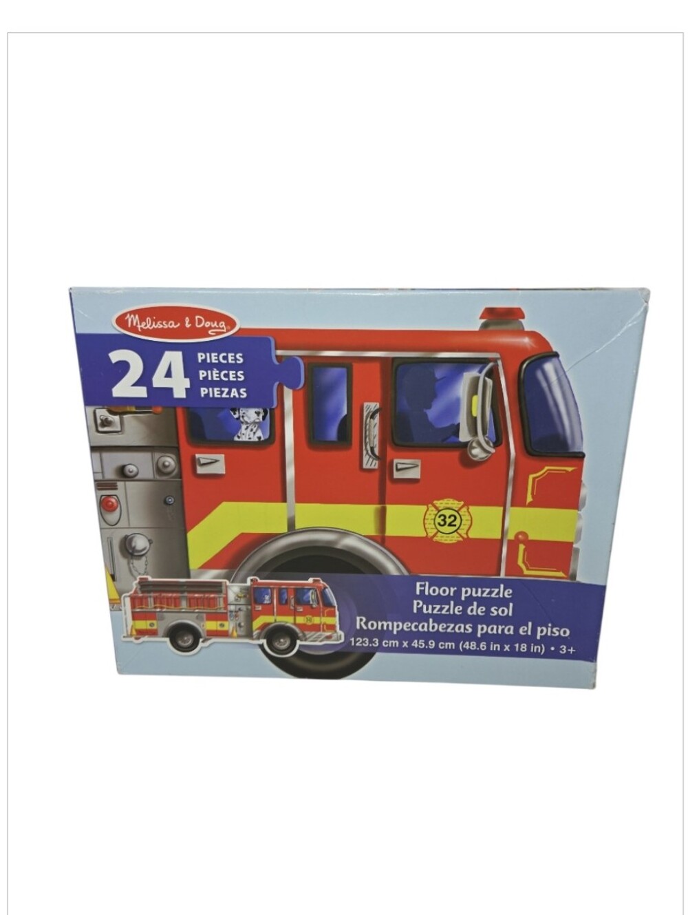 Melissa & Doug 24 Piece Giant Firetruck Floor Puzzle Complete